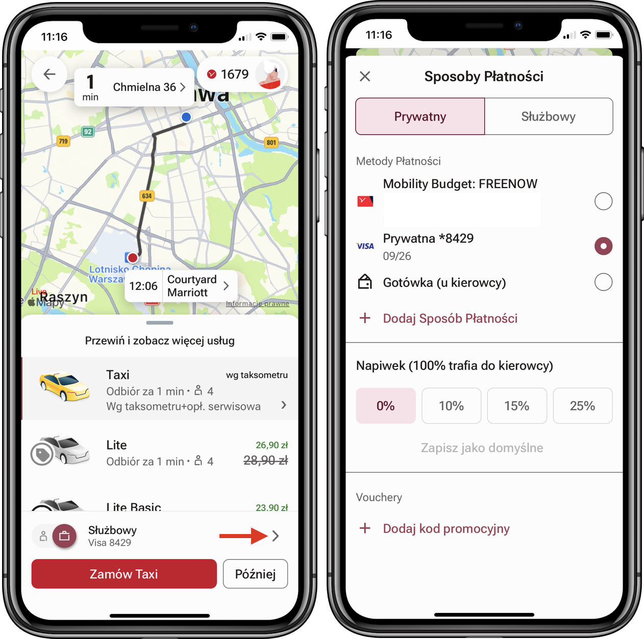 Taxi booking app interface on smartphone.