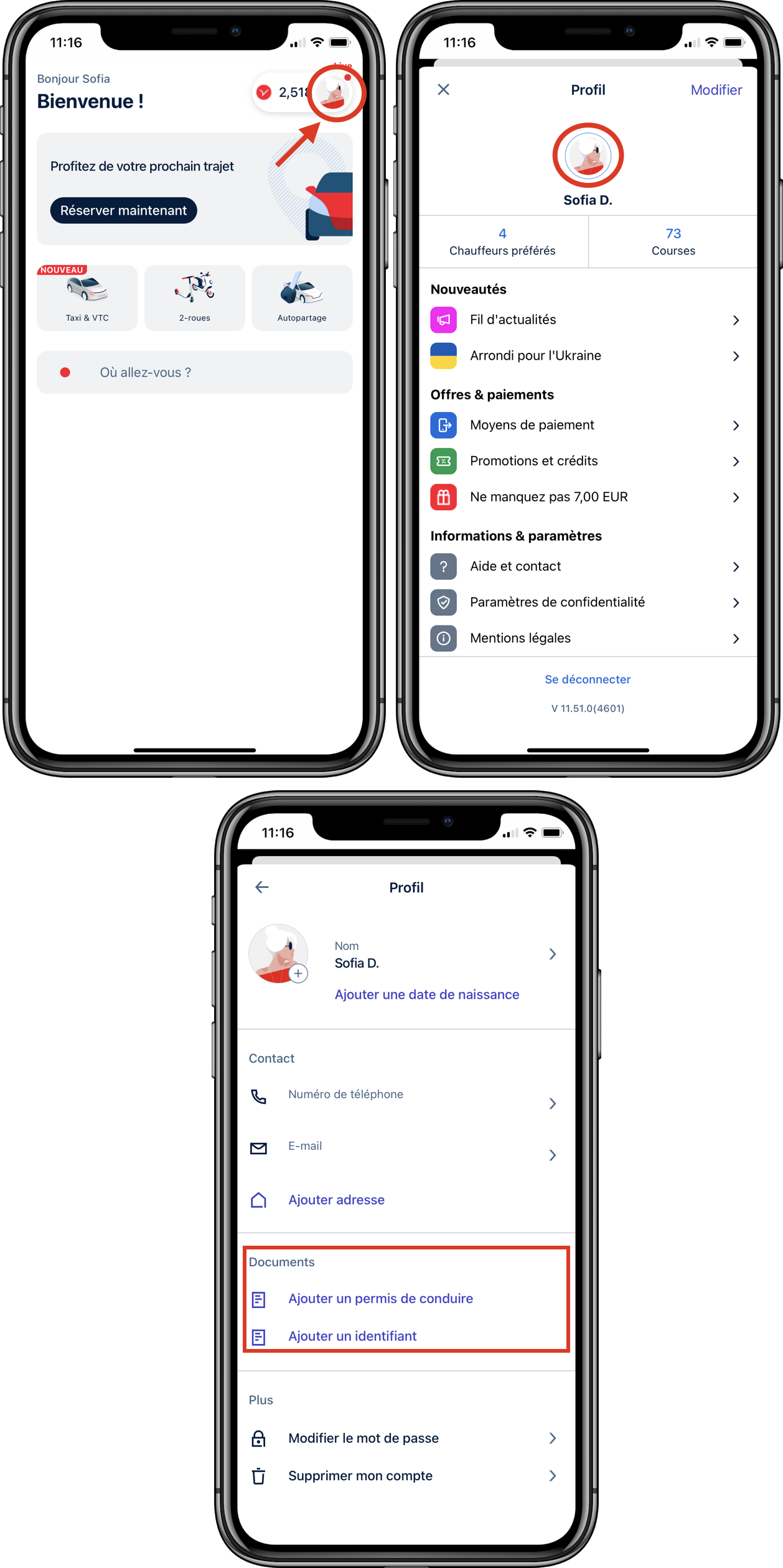 How can I add my driver's license and ID card? FREENOW